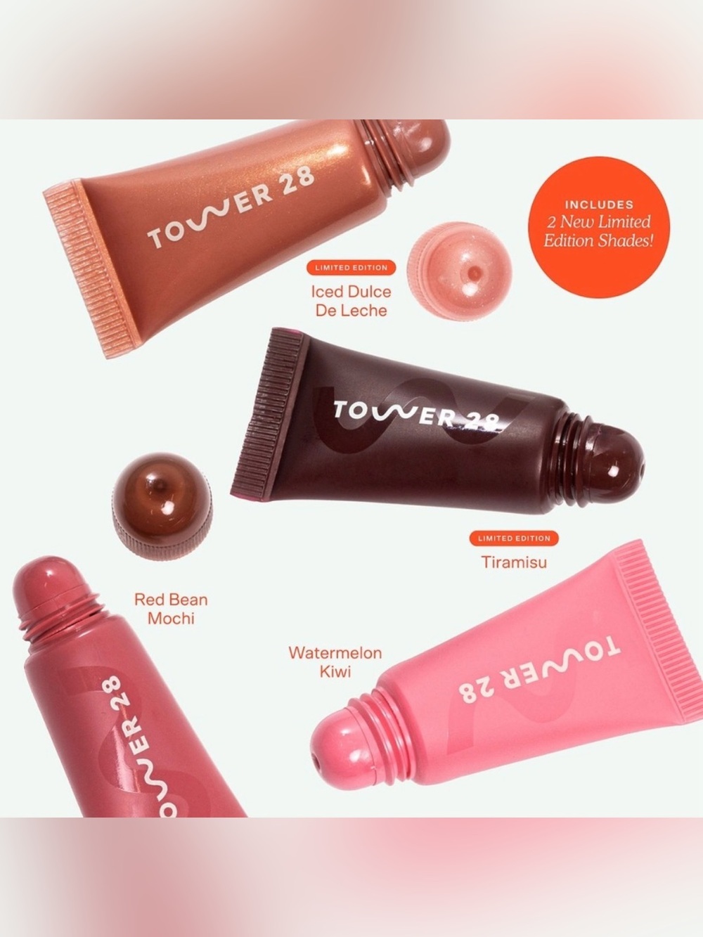 Tower 28 Beauty Lil' Softies 2.0 Lip Treatment Set of four tinted lip balms. NIB - Picture 3 of 7